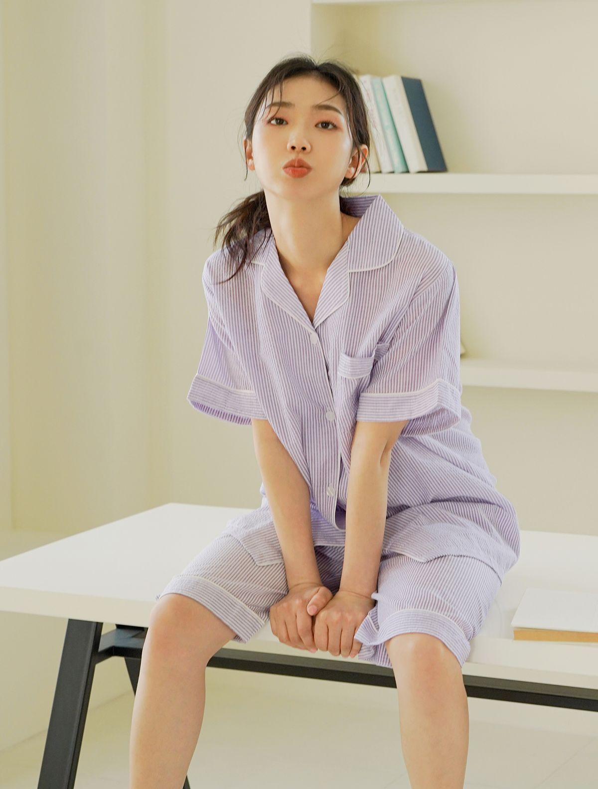 파란(PALAN) 위캔드 스트라이프 지짐이 커플 상하 잠옷세트