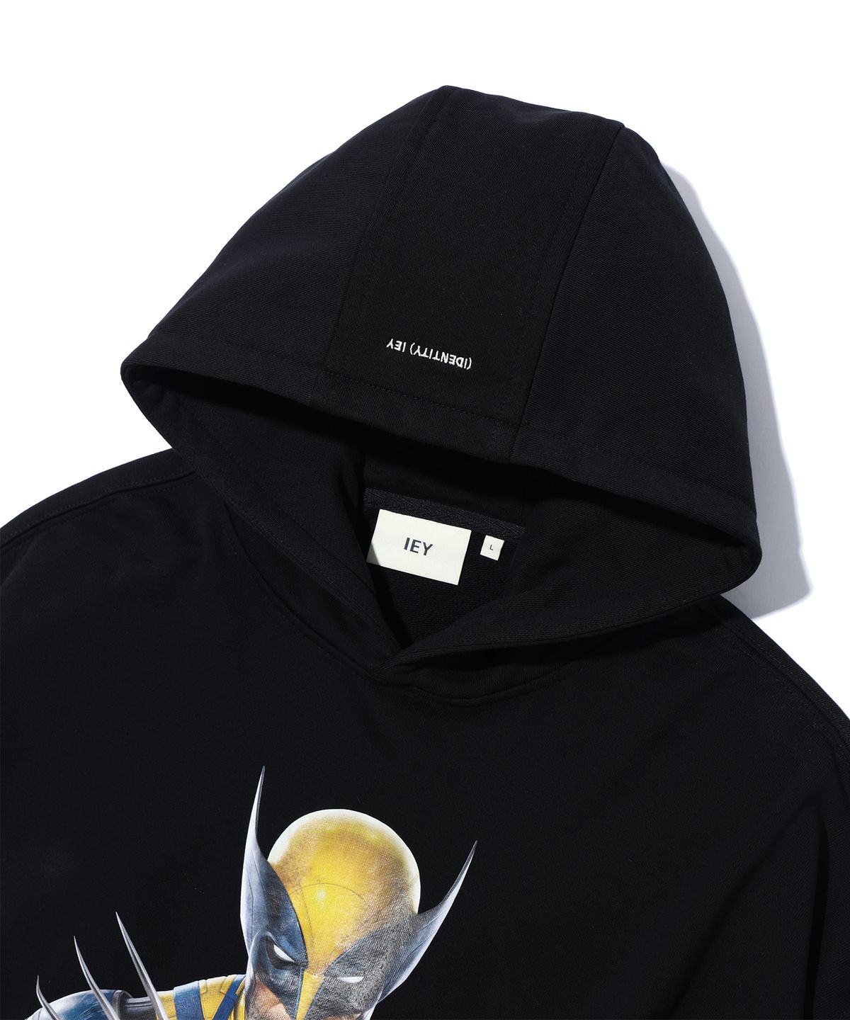 이에이(IEY) Marvel Studios Deadpool & Wolverine_W Over hoodie Black