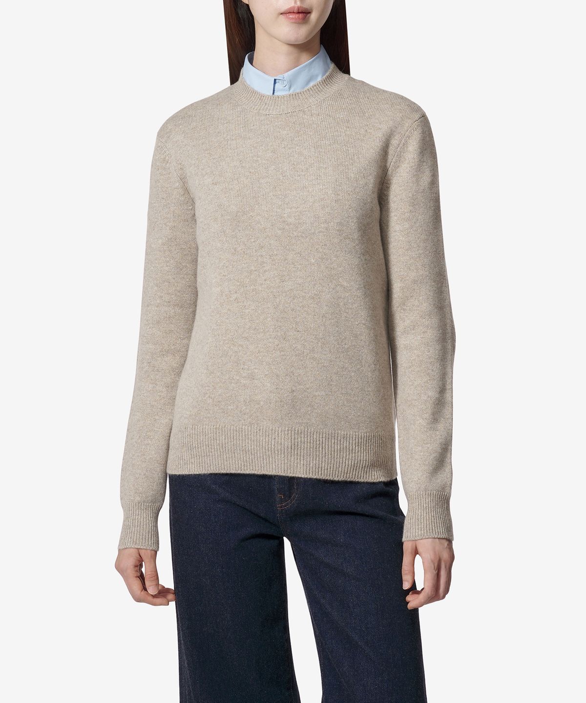 보테가베네타(BOTTEGA VENETA) 캐시미어 니트 - 데저트 / 772380V2MM09734