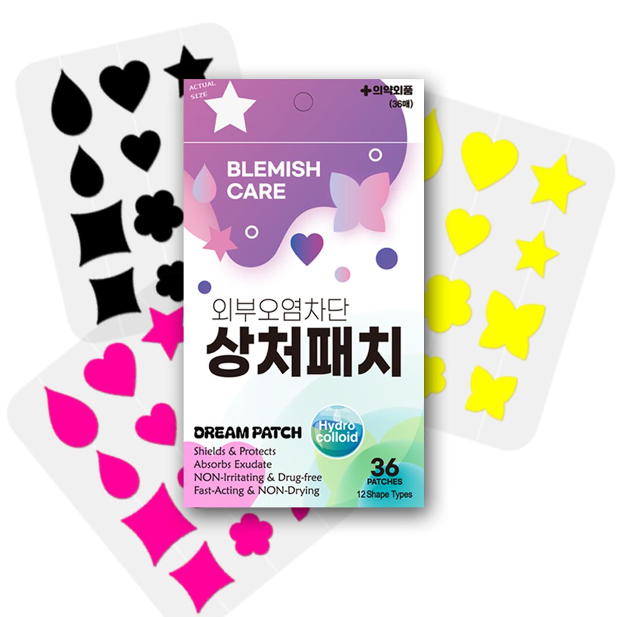 드림패치(DERAMPATCH) 상처패치 습윤밴드 12가지모양 3컬러