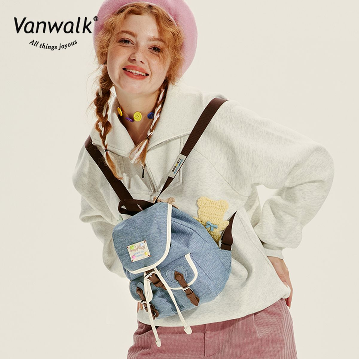 반워크(VANWALK) 러블리 캔디 백팩 [데님]