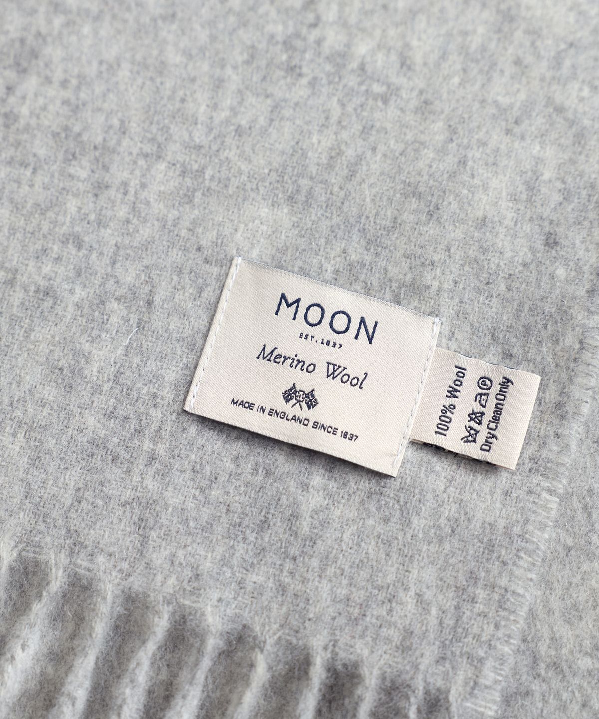 아브라함문(ABRAHAM MOON) 메리노울 머플러 25cm - 실버