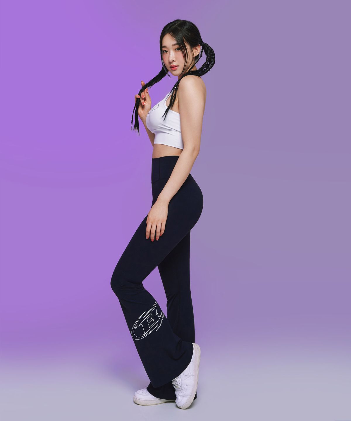 본투윈(BORN TO WIN) W STROKE B BOOTS CUT LEGGINGS [BLACK]