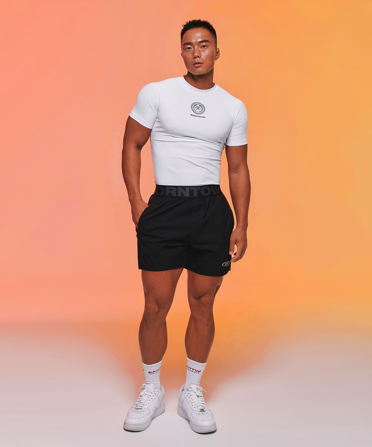 본투윈(BORN TO WIN) OUTBAND BRN ACTIVE SHORTS [BLACK]