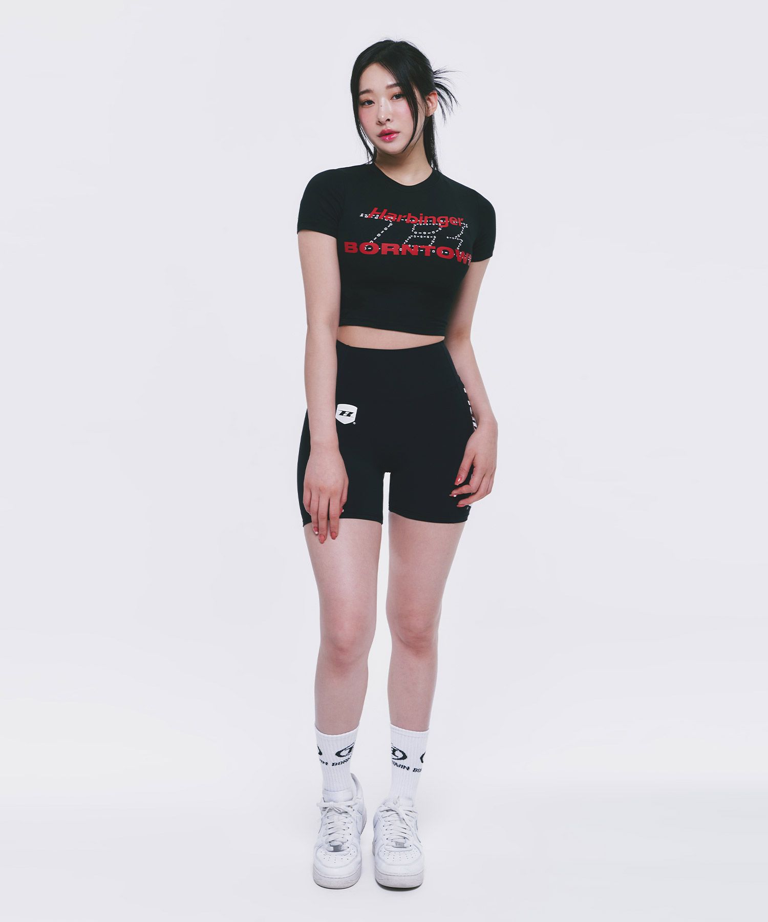 ★2024SS新作★BORN TO WIN★B X H CROP T-SHIRTS MUSINSA | BORN TO WIN B x H CROP T-SHIRTS [BLACK]