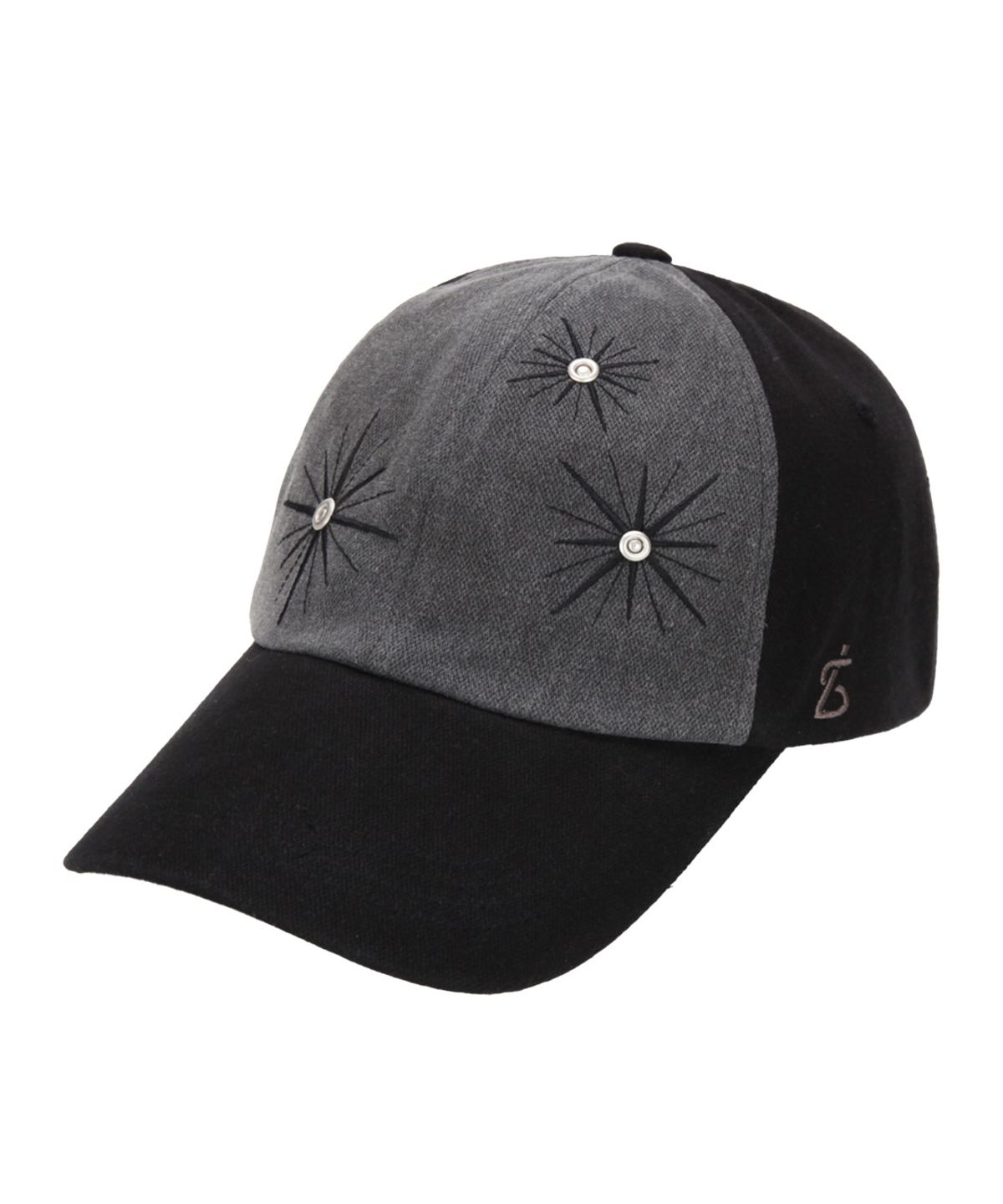 블랙샌즈(BLACK SANDS) 별 자수 리벳 피그먼트 볼캡 (3 colors)