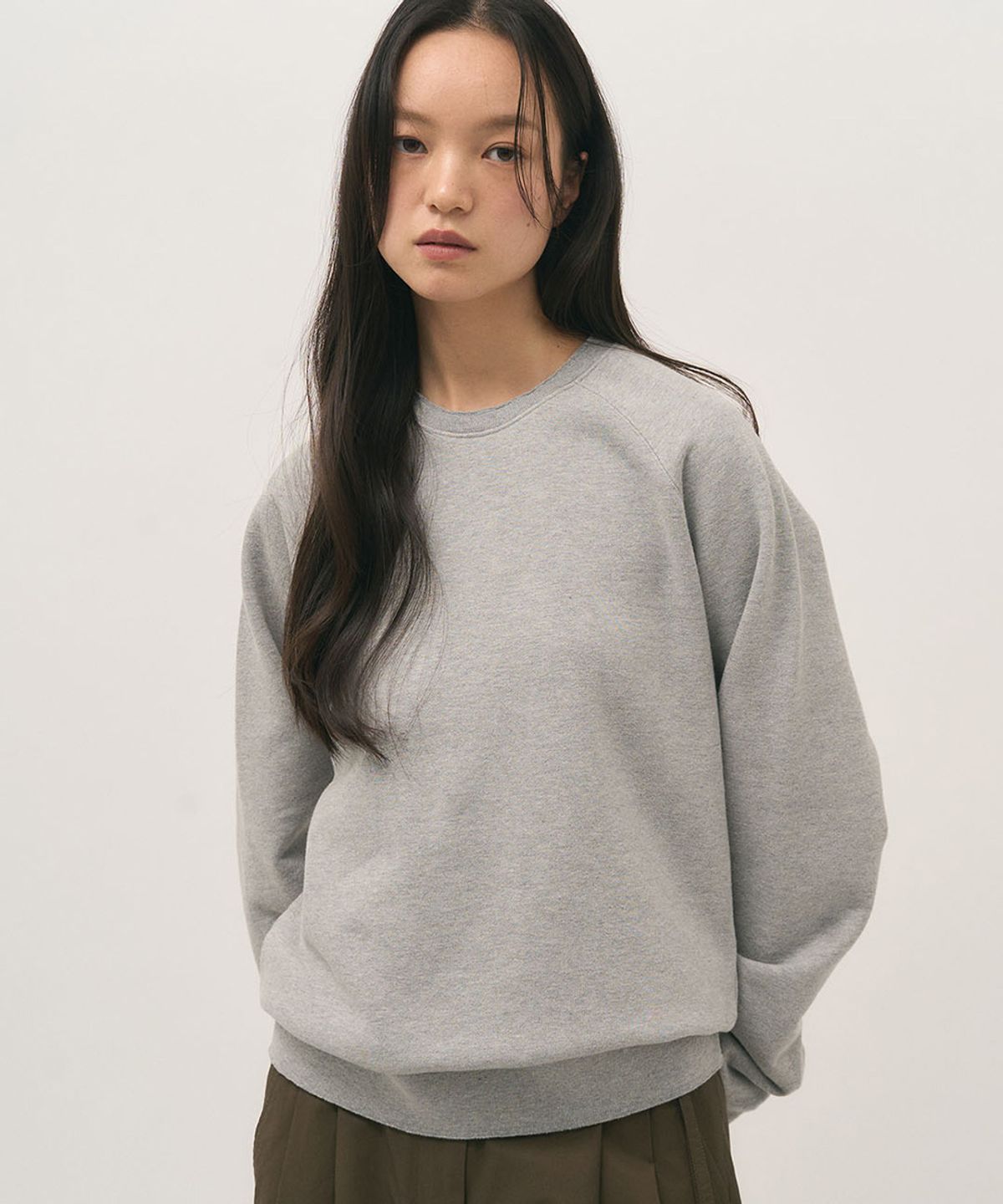 러프사이드 화이트라벨(ROUGH SIDE WHITE LABEL) Stable Cut Sweat Shirt M.Grey