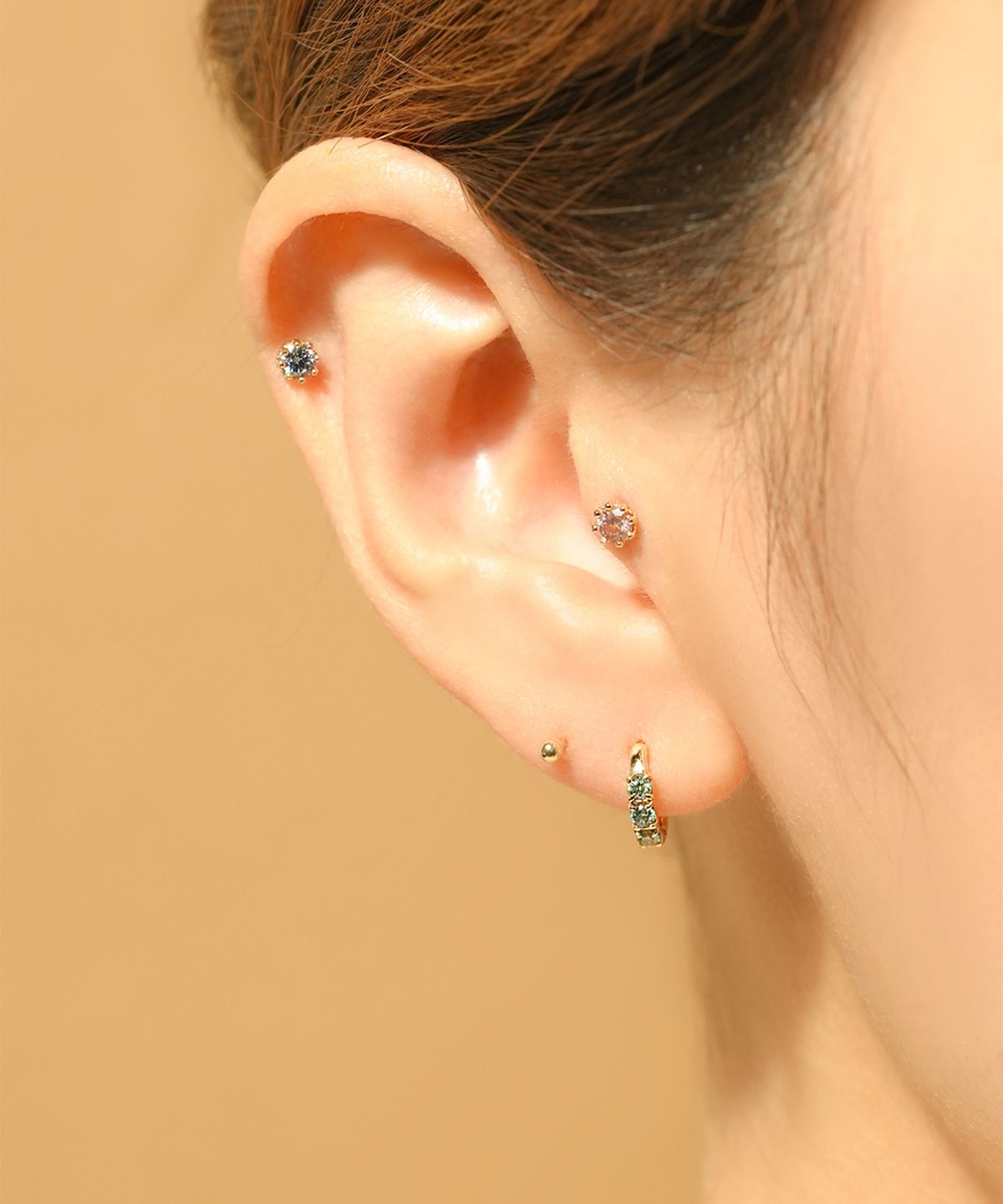 미니멀피어싱(MINIMALPIERCING) 14K 모이사나이트 다이아 퀸 피어싱 귀걸이