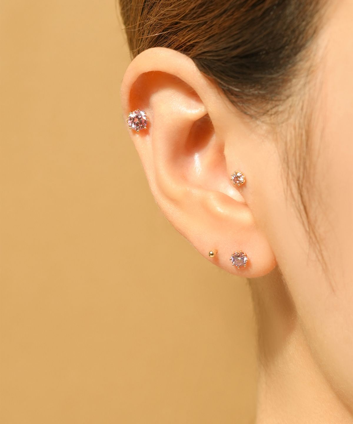 미니멀피어싱(MINIMALPIERCING) 14K 모이사나이트 다이아 퀸 피어싱 귀걸이