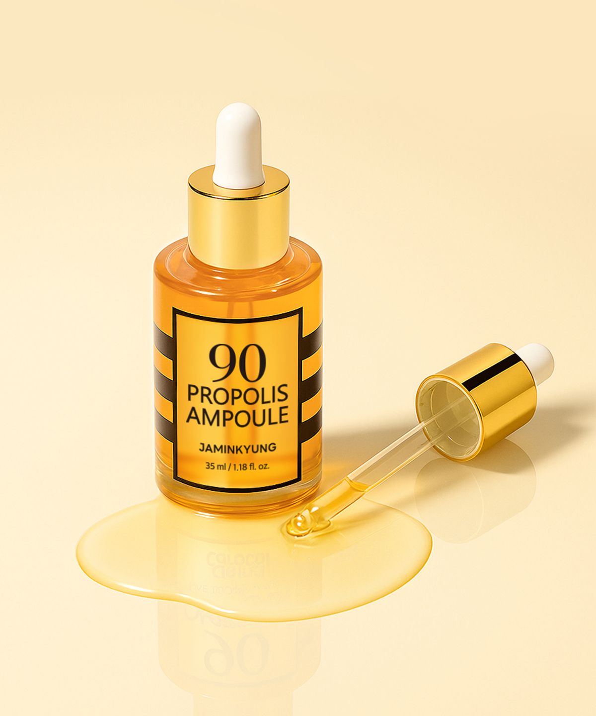 자민경(JAMINKYUNG) 90 프로폴리스 앰플 35ml (2개) [증정: 오일투폼 1ml+달팽이크림 1ml 체험분 2매]