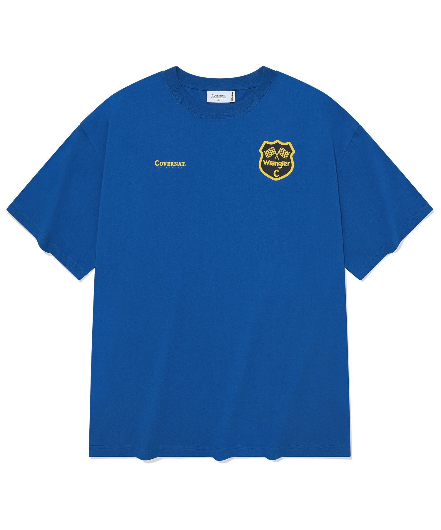 Tシャツ・カットソー COVERNAT CoverNatXWrangler 08 Vintage T-Shirt Blue MUSINSA | COVERNAT [CovernotXWrangler] 08 Vintage T-shirt Blue