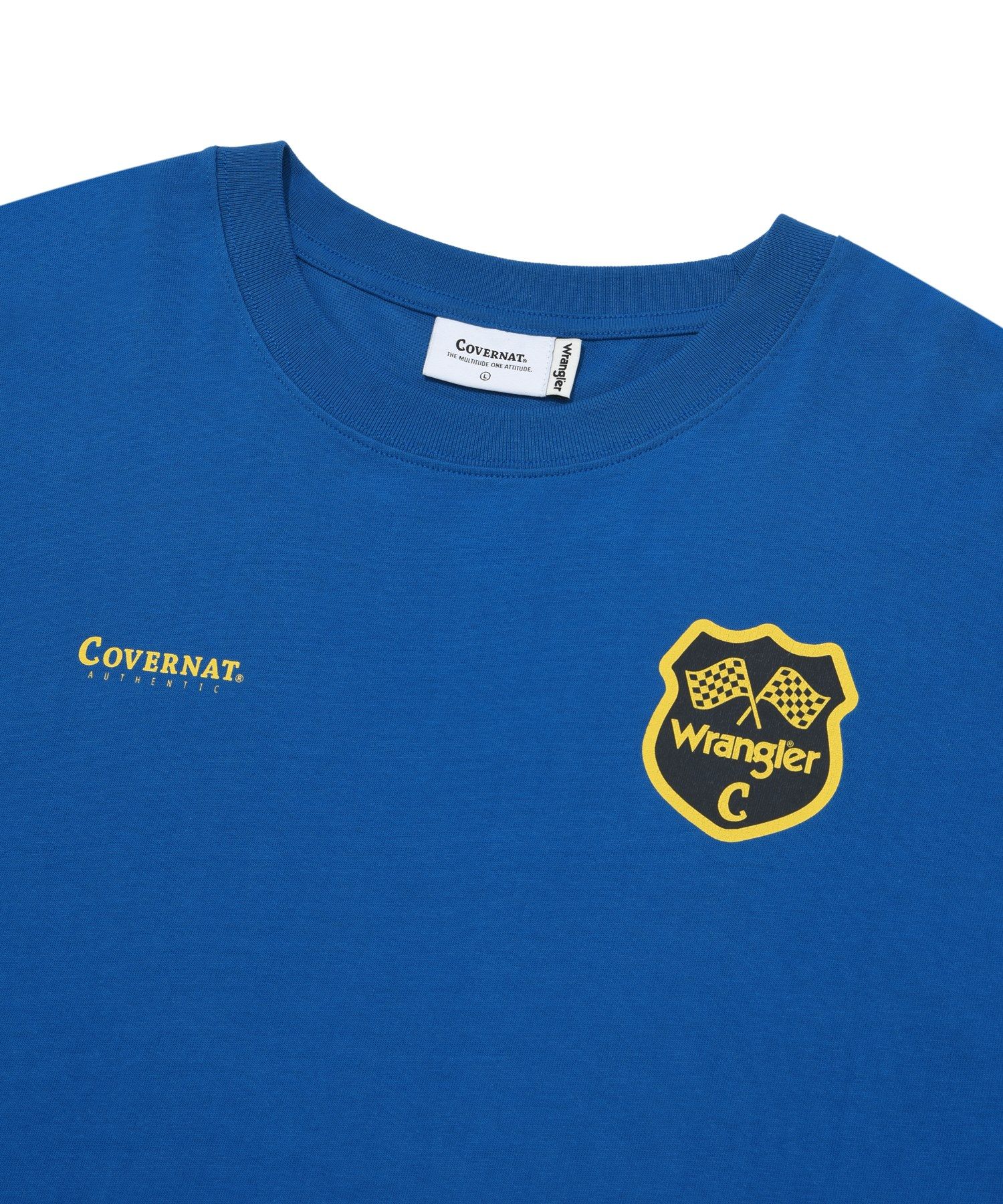 Tシャツ・カットソー COVERNAT CoverNatXWrangler 08 Vintage T-Shirt Blue MUSINSA公式 | COVERNAT [CovernotXWrangler] 08 Vintage T