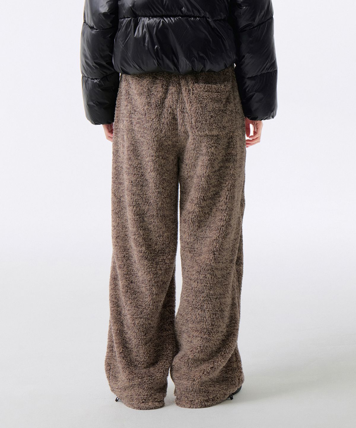 무신사 스탠다드 우먼(MUSINSA STANDARD WOMAN) 우먼즈 샤기 플리스 와이드 라운지 팬츠 [헤더 브라운]