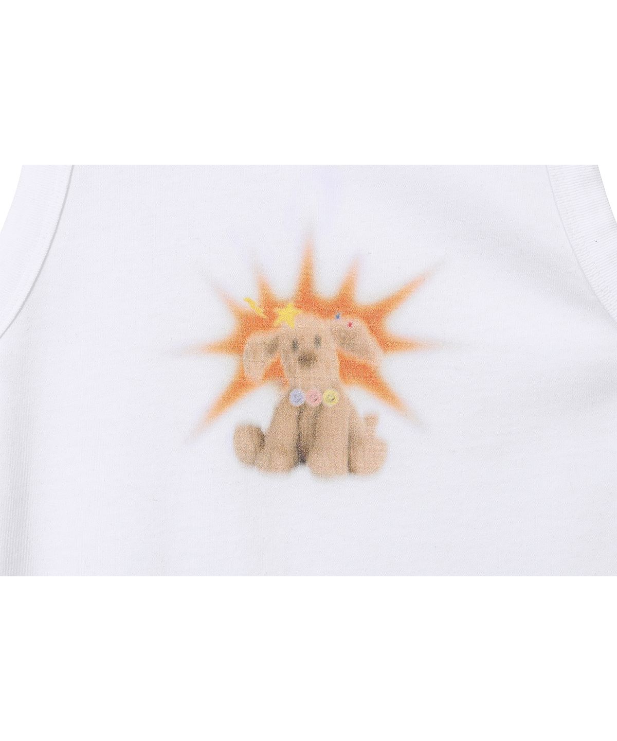 코튼리버스클럽(COTTONREBIRTHCLUB) 아트웍 슬리브리스 셔츠 (화이트)