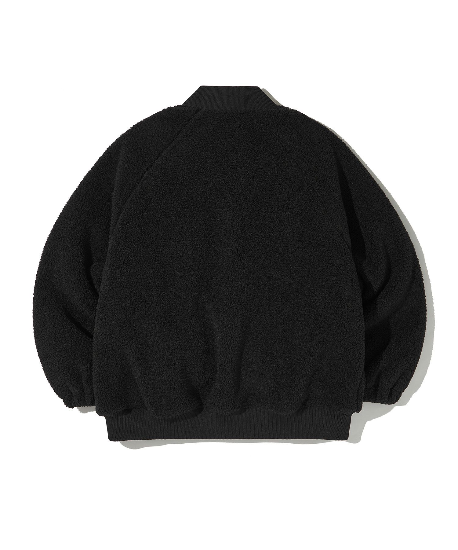 MUSINSA | URBANDTYPE Padded Fleece Varsity Jacket_Black