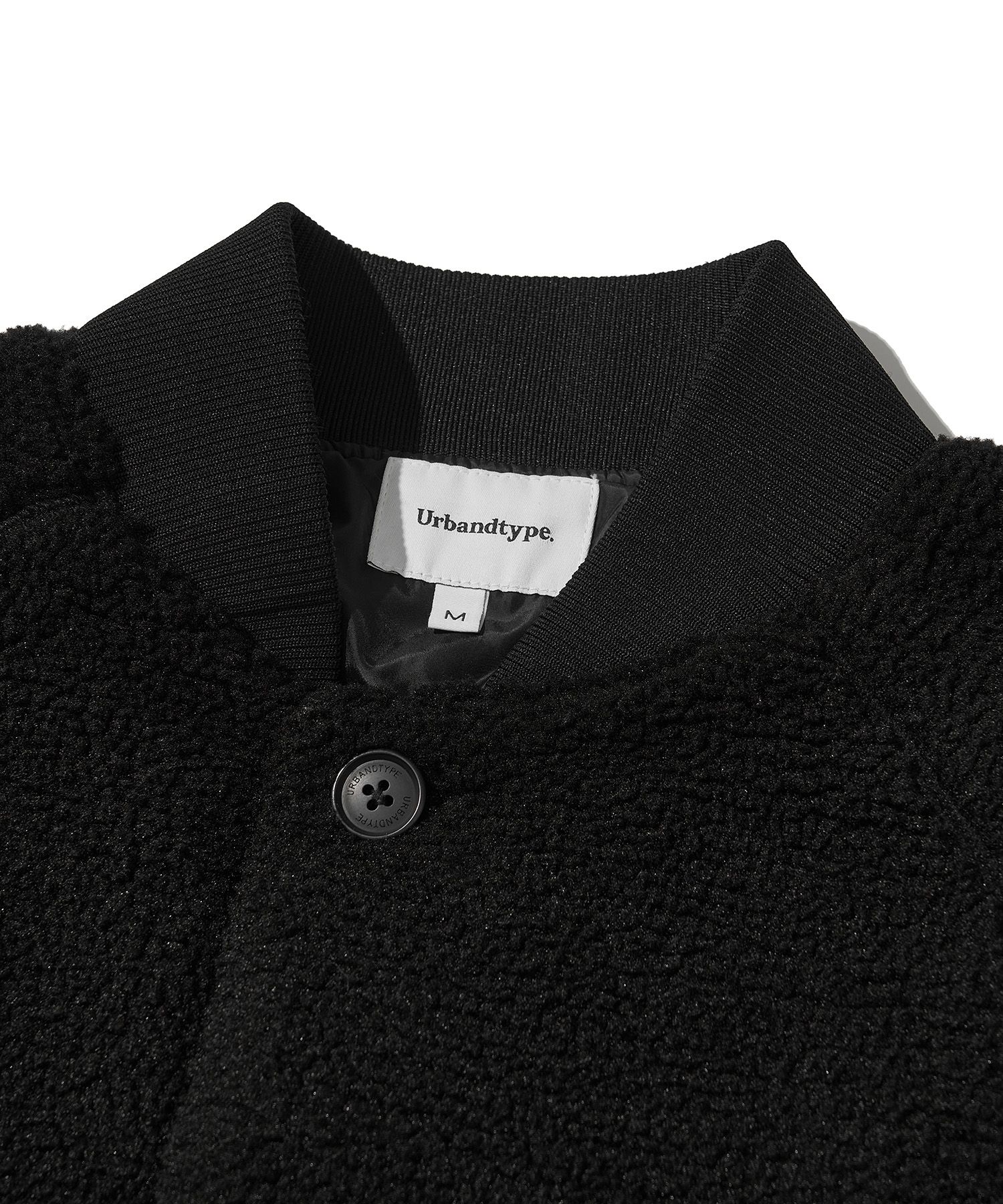 ★ Urbandtype.★ Padded Fleece Varsity Jacket Black UBDWJP0 MUSINSA | URBANDTYPE Padded Fleece Varsity Jacket_Black