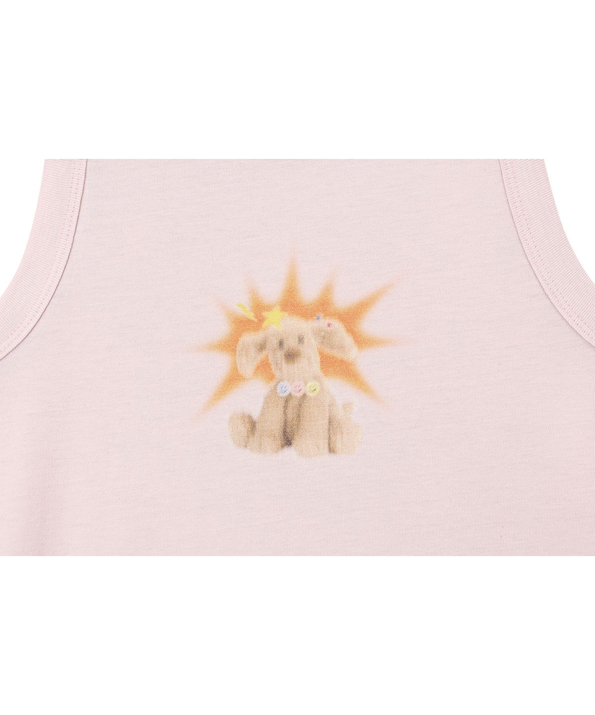 코튼리버스클럽(COTTONREBIRTHCLUB) 아트웍 슬리브리스 셔츠 (핑크)