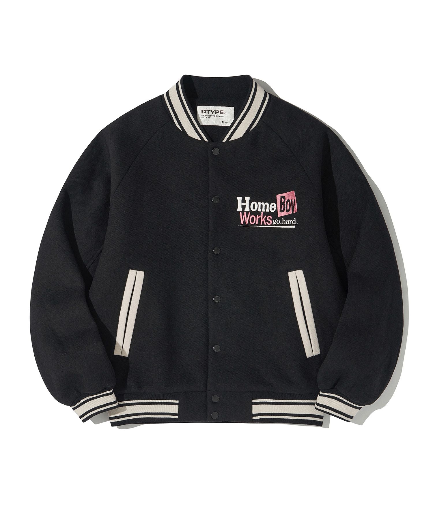 ★ Urbandtype.★ boy Wool Varsity Jacket Black UBDFJK00 WEewA69kpcixIYlieJ4GVKkVzJVEjS