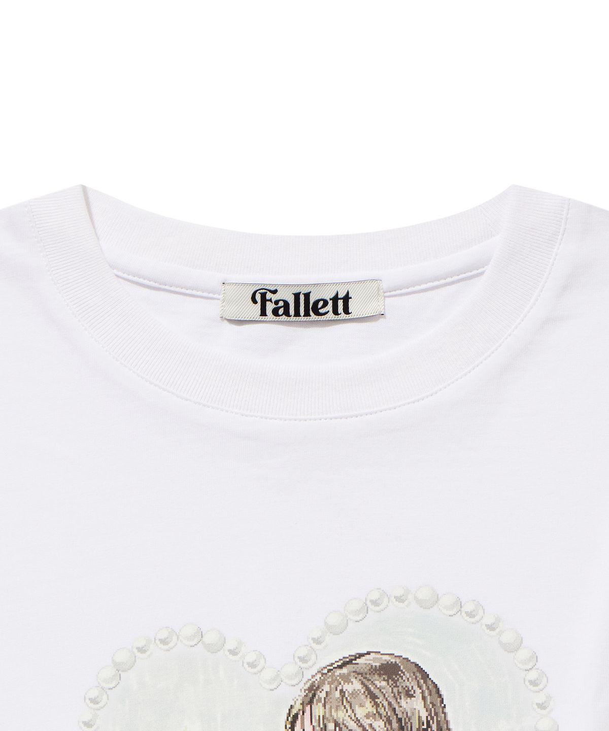 팔렛(FALLETT) [FALLETT X BAKIJOO] 하입 걸 크롭 반팔티 화이트