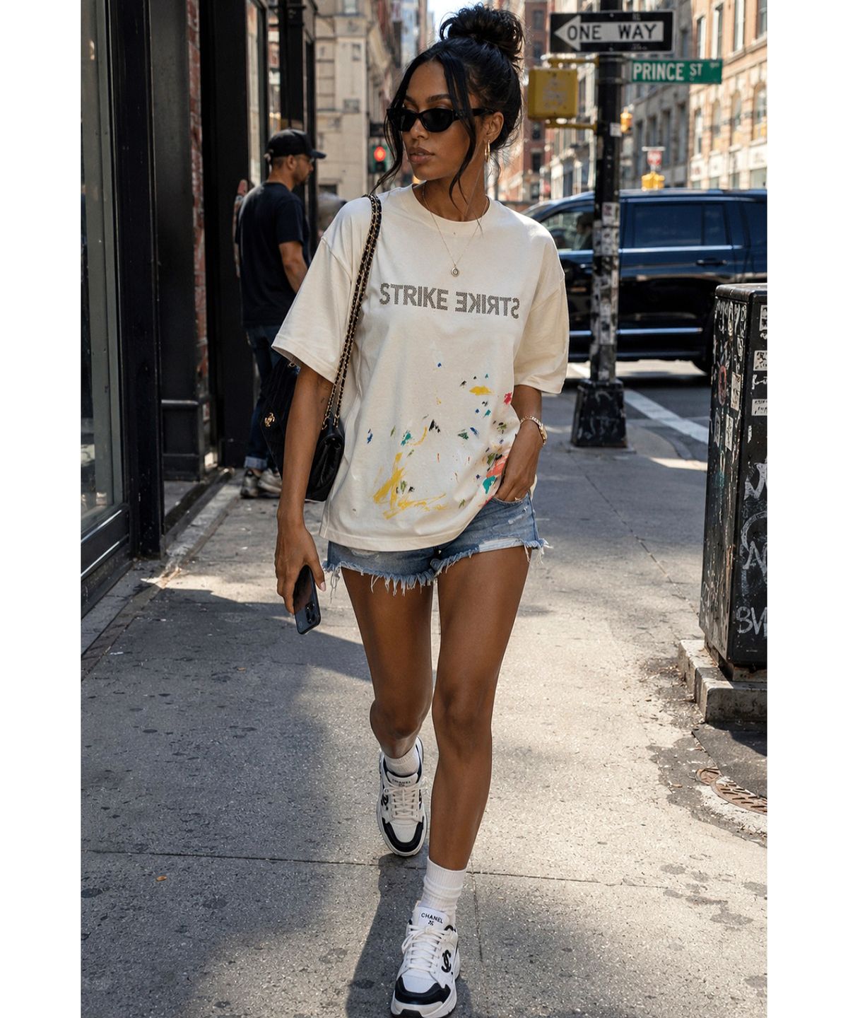 스트라이크(STRIKE) Signature Studs Artful Splatter Tee (CREAM)