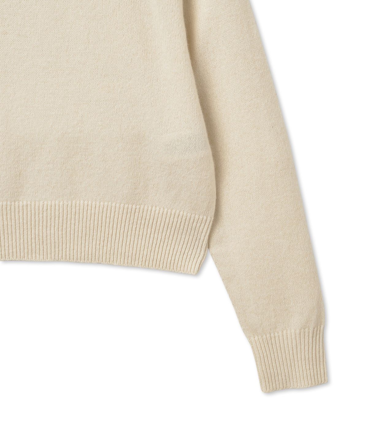 폴로 랄프 로렌(POLO RALPH LAUREN) W 울 블렌드 크롭 크루넥 스웨터-어센틱 크림