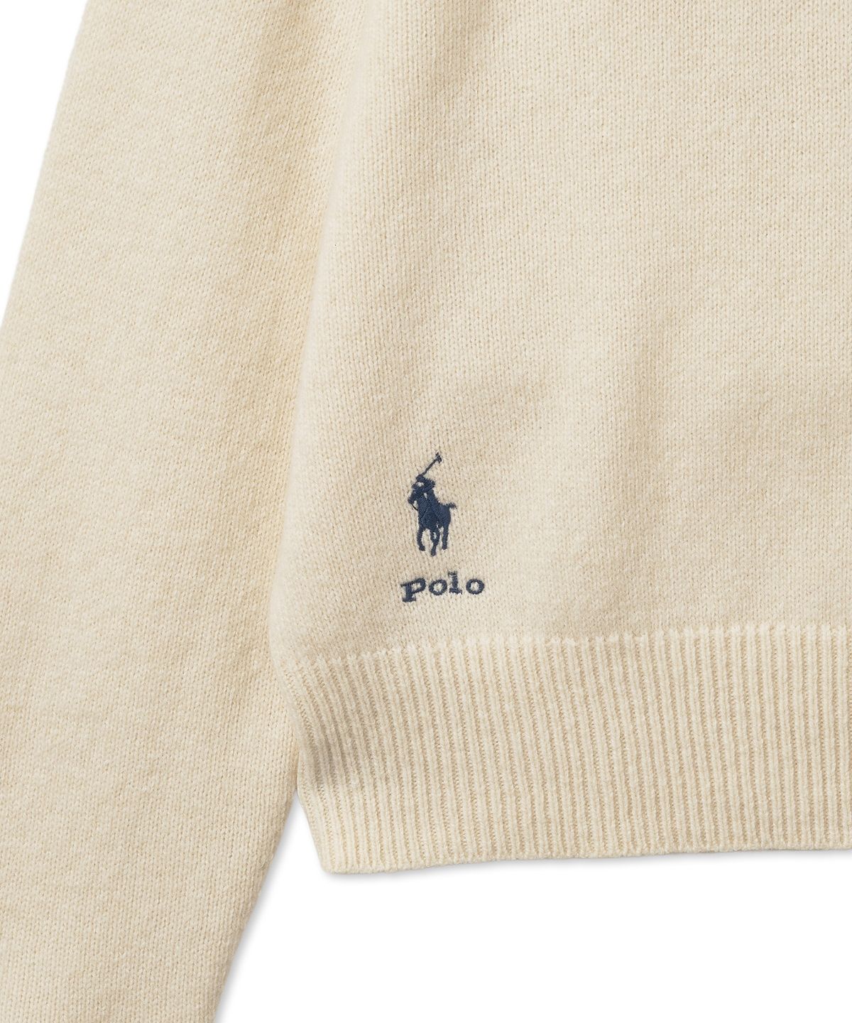 폴로 랄프 로렌(POLO RALPH LAUREN) W 울 블렌드 크롭 크루넥 스웨터-어센틱 크림