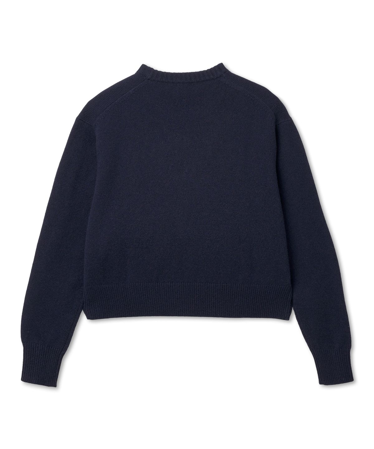 폴로 랄프 로렌(POLO RALPH LAUREN) W 울 블렌드 크롭 크루넥 스웨터-헌터 네이비