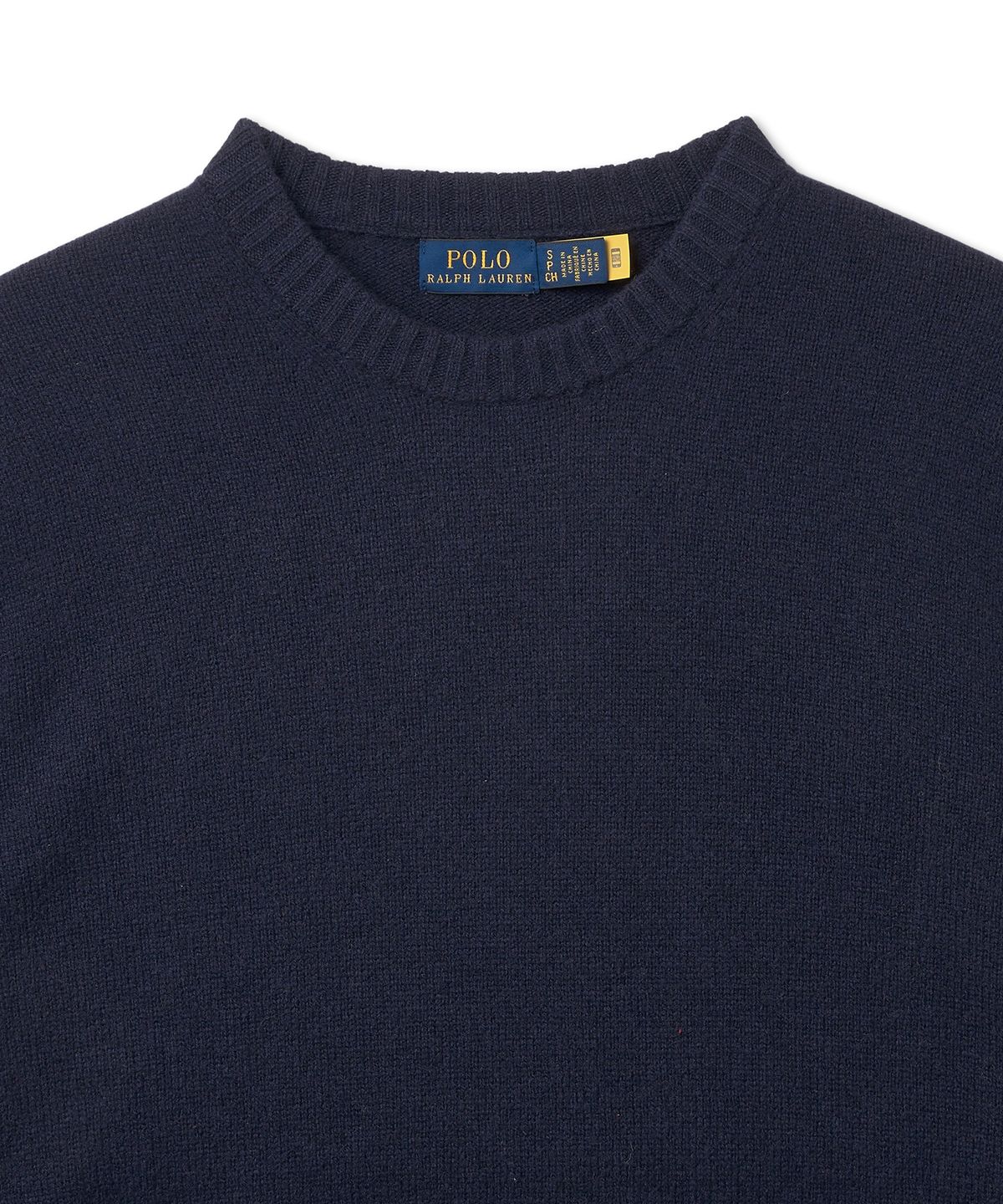 폴로 랄프 로렌(POLO RALPH LAUREN) W 울 블렌드 크롭 크루넥 스웨터-헌터 네이비