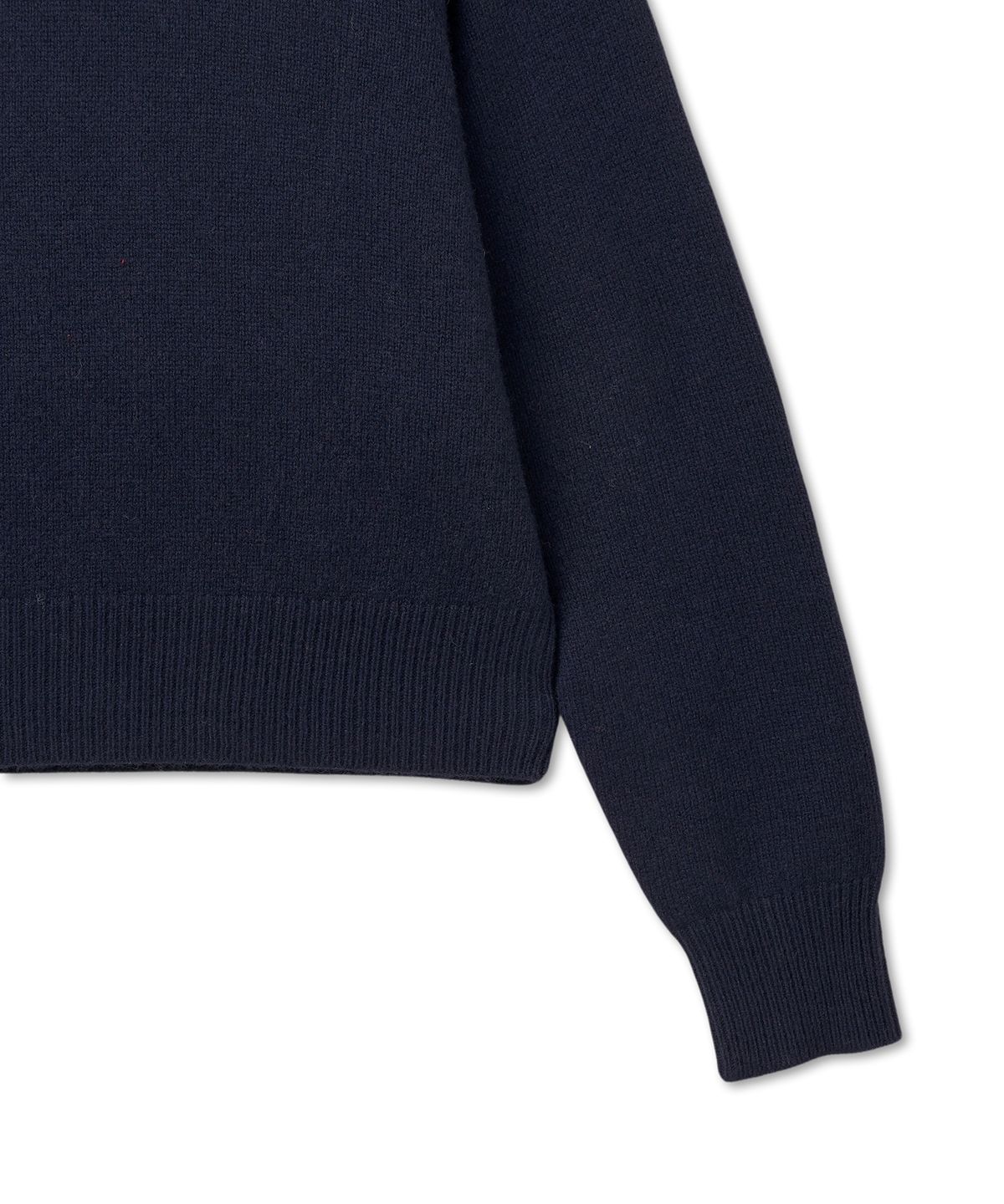 폴로 랄프 로렌(POLO RALPH LAUREN) W 울 블렌드 크롭 크루넥 스웨터-헌터 네이비
