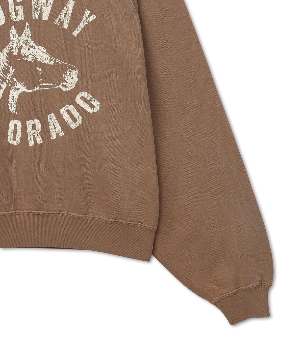 폴로 랄프 로렌(POLO RALPH LAUREN) W 그래픽 플리스 스웨트셔츠-RL 브라운