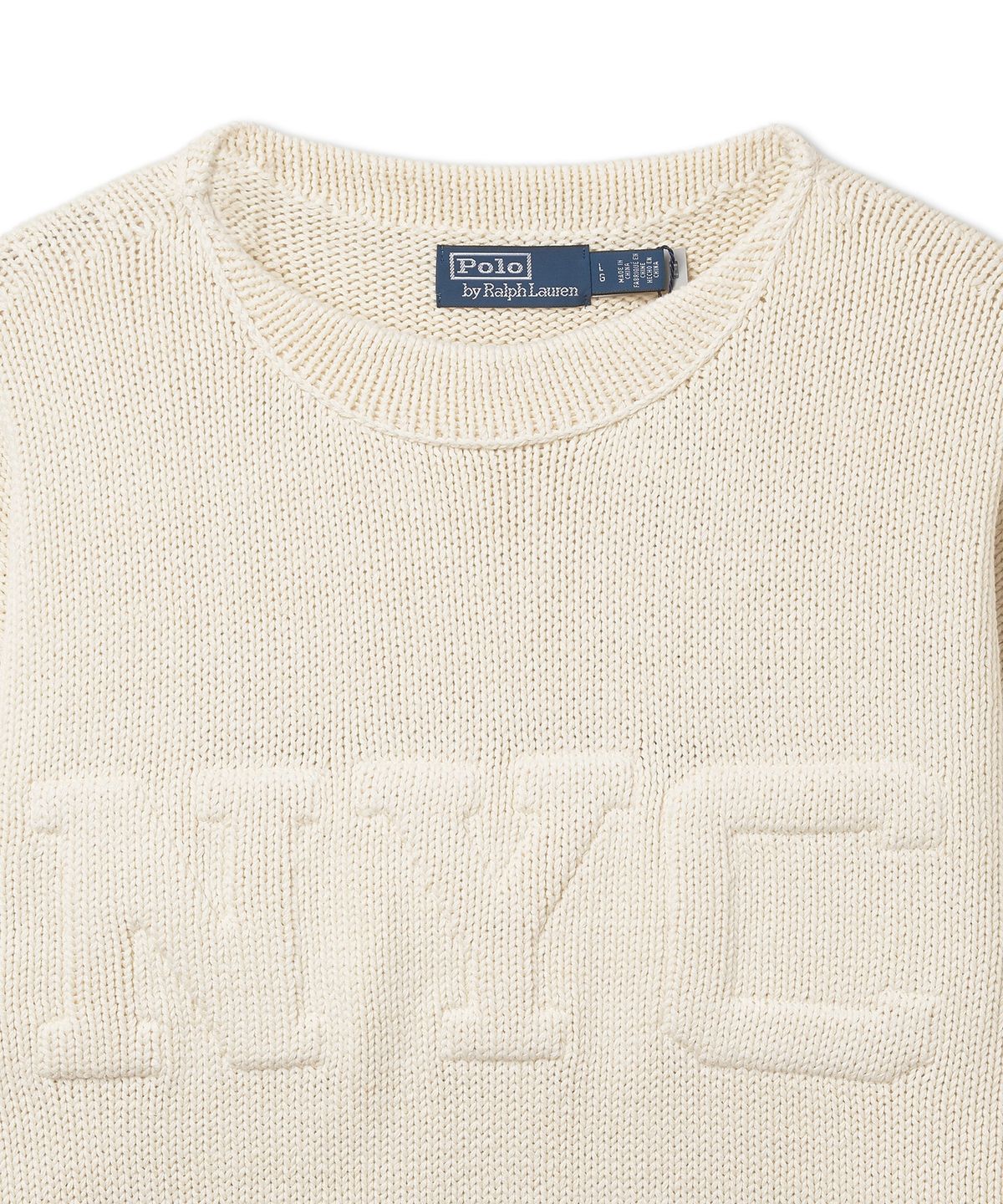 폴로 랄프 로렌(POLO RALPH LAUREN) NYC 코튼 리넨 스웨터-크림