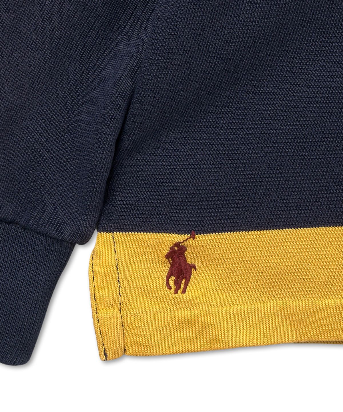 폴로 랄프 로렌(POLO RALPH LAUREN) 아이코닉 럭비 셔츠-골드/크루즈 네이비