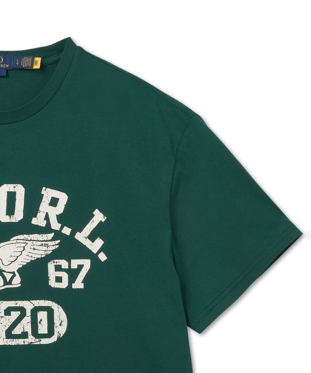 폴로 랄프 로렌(POLO RALPH LAUREN) 클래식핏 저지 그래픽 티셔츠-모스 어게이트