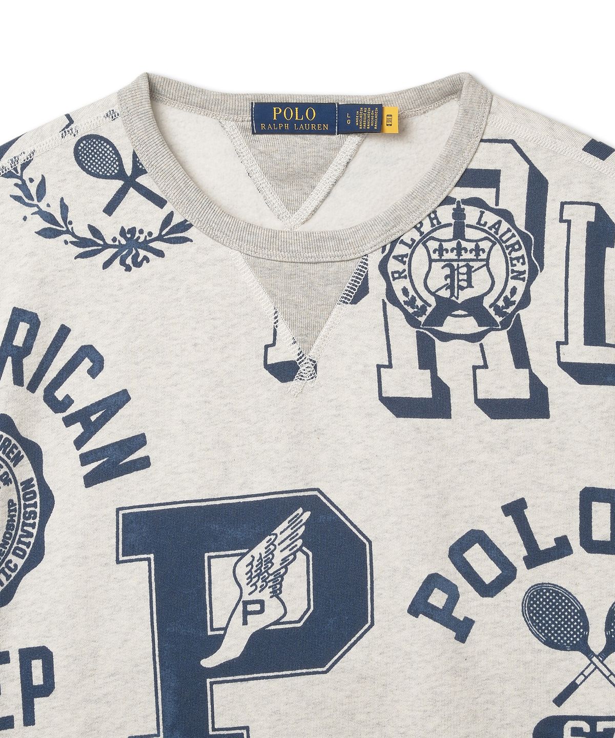 폴로 랄프 로렌(POLO RALPH LAUREN) 플리스 그래픽 스웨트셔츠-뉴포트 네이비/LT 스포츠 헌터