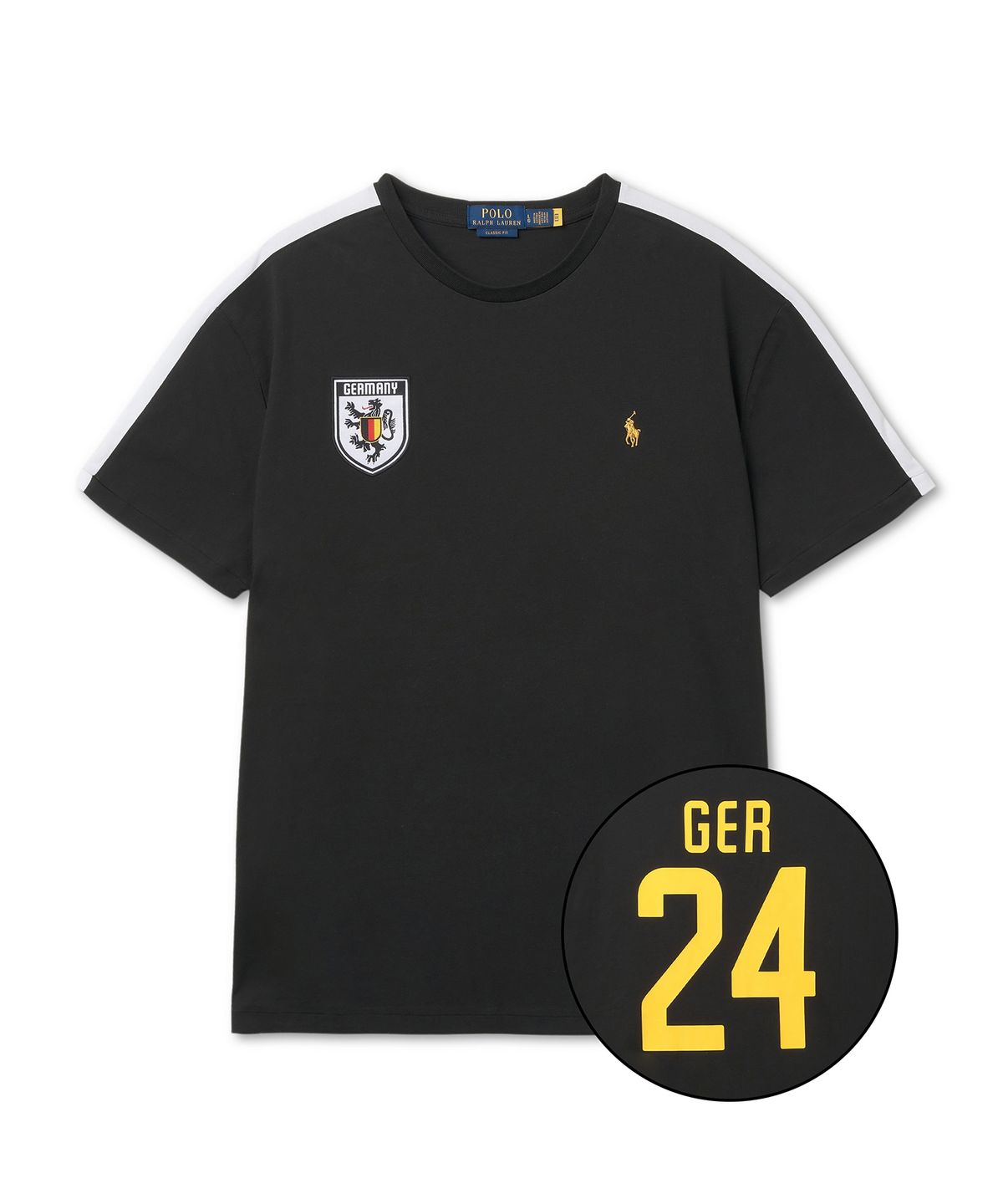 폴로 랄프 로렌(POLO RALPH LAUREN) 클래식핏 독일 티셔츠-폴로 블랙