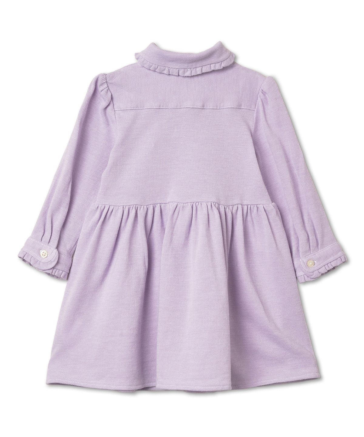폴로 랄프 로렌 칠드런(POLO RALPH LAUREN CHILDREN) 여아 베이비 스트라이프 옥스포드 메시 드레스 - 퍼플