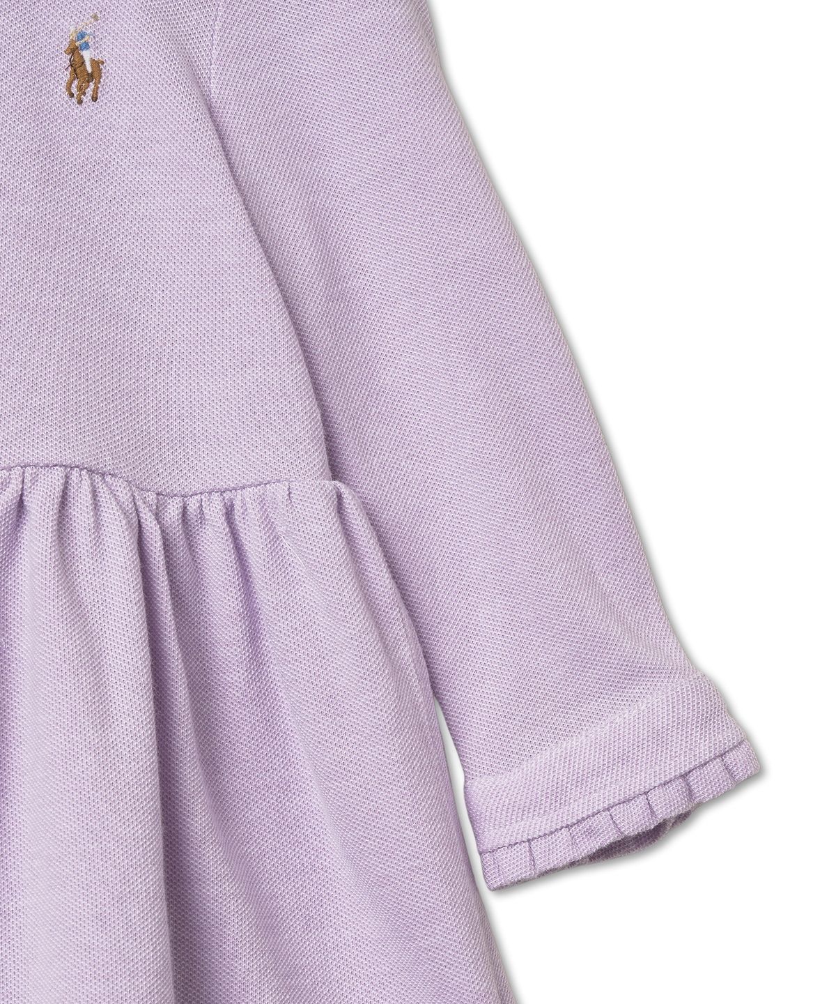 폴로 랄프 로렌 칠드런(POLO RALPH LAUREN CHILDREN) 여아 베이비 스트라이프 옥스포드 메시 드레스 - 퍼플