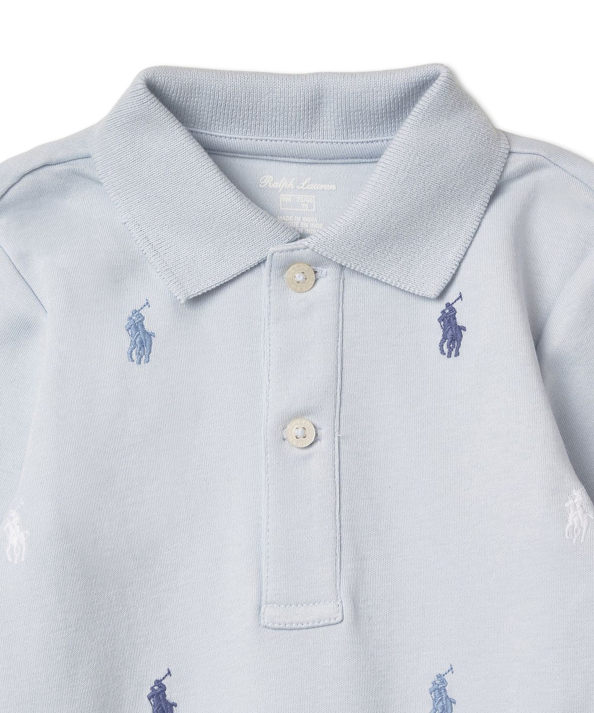 폴로 랄프 로렌 칠드런(POLO RALPH LAUREN CHILDREN) 남아 베이비 폴로 포니 소프트 코튼 폴로 커버올-블루