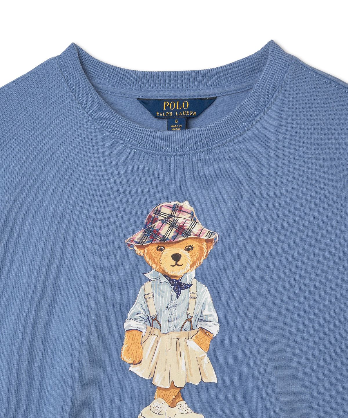 폴로 랄프 로렌 칠드런(POLO RALPH LAUREN CHILDREN) 남아 4-6.5세 폴로 베어 플리스 박시 스웨트셔츠-캠퍼스 블루