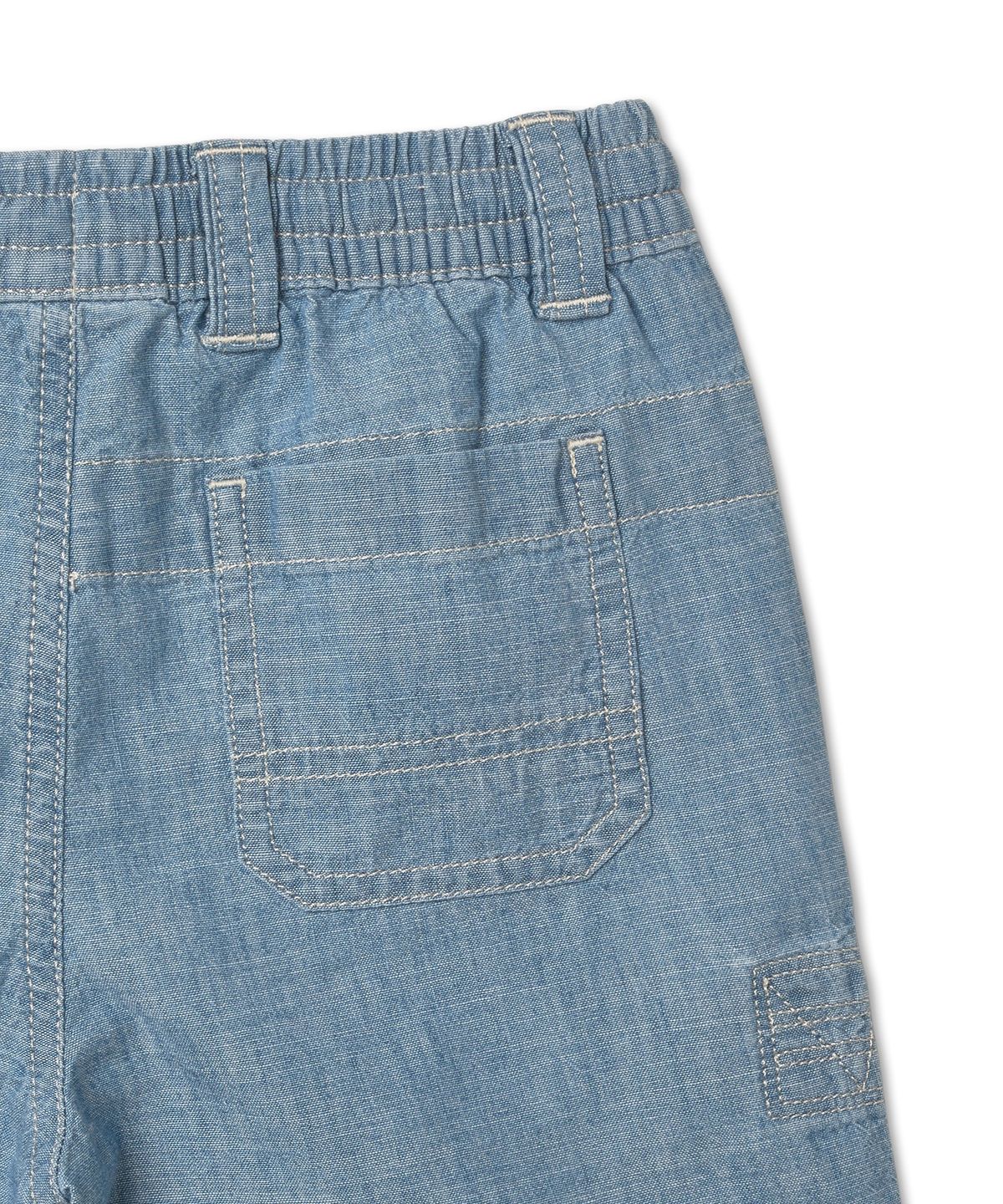 폴로 랄프 로렌 칠드런(POLO RALPH LAUREN CHILDREN) 남아 4-7세 인디고 샴브레이 드로스트링 쇼트-샴브레이