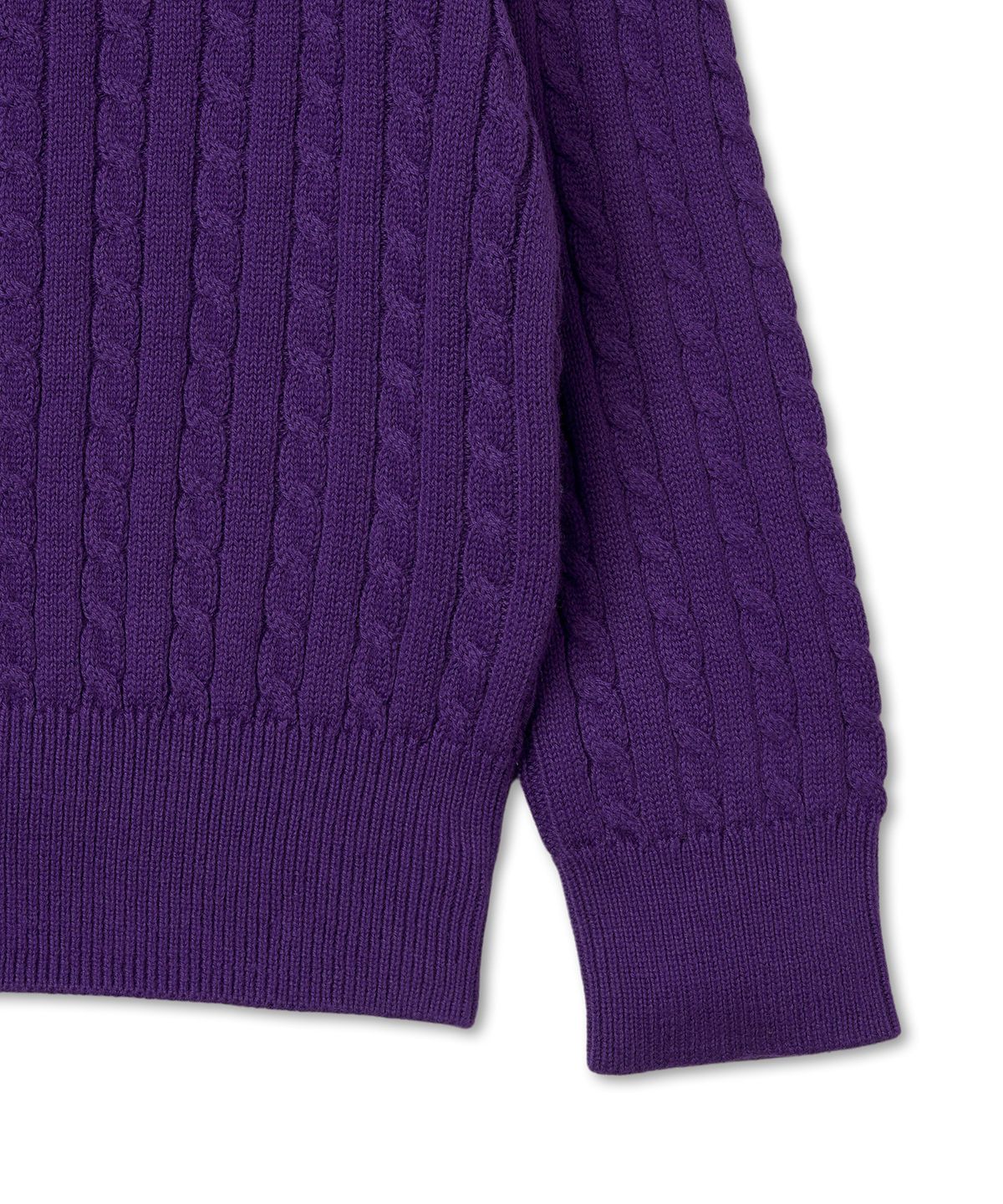 폴로 랄프 로렌 칠드런(POLO RALPH LAUREN CHILDREN) 여아 2-7세 폴로 베어 미니 케이블 코튼 카디건-퍼플