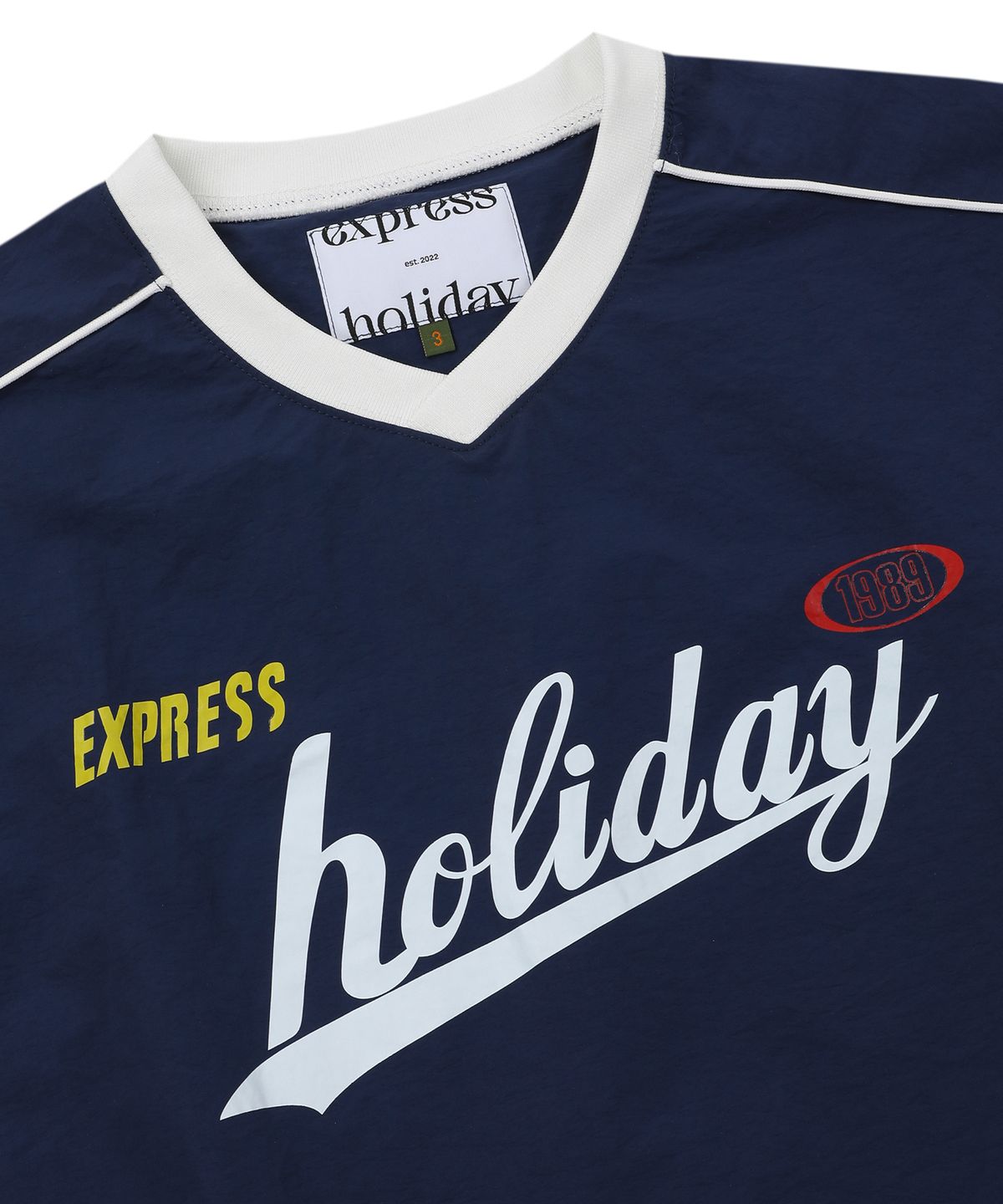 익스프레스홀리데이(EXPRESSHOLIDAY) 어센틱 나일론 하프 티셔츠_네이비