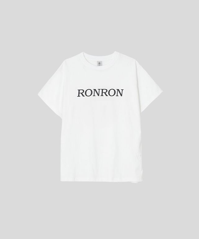 Tシャツ・カットソー RONRON AMERICAN HEART BASIC FIT T SHIRT WHITE HEART LOGO BASIC FIT T SHIRT WHITE MELNAGE - RONRON 론론