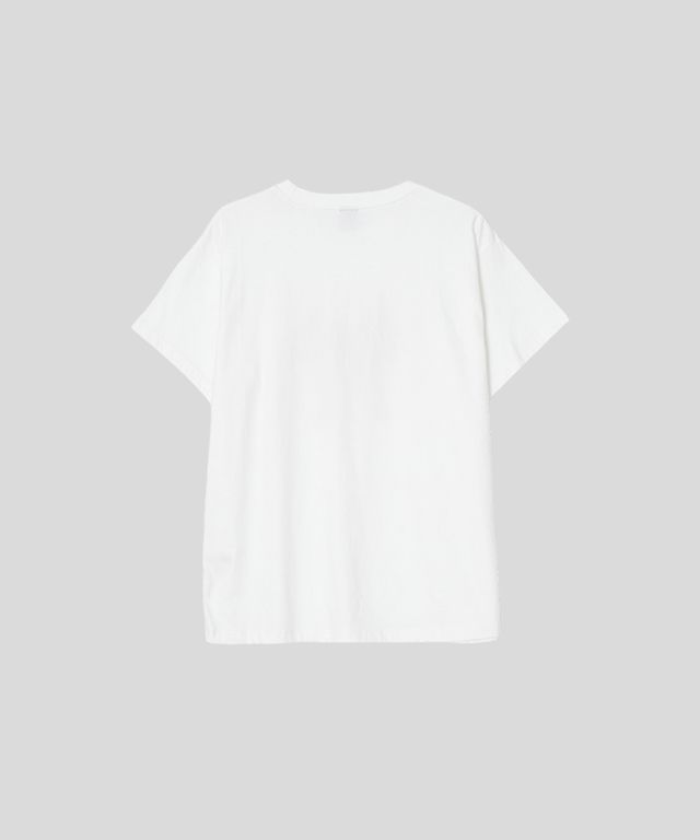 MUSINSA公式 | RONRON RONRON LOGO BASIC FIT T SHIRT WHITE