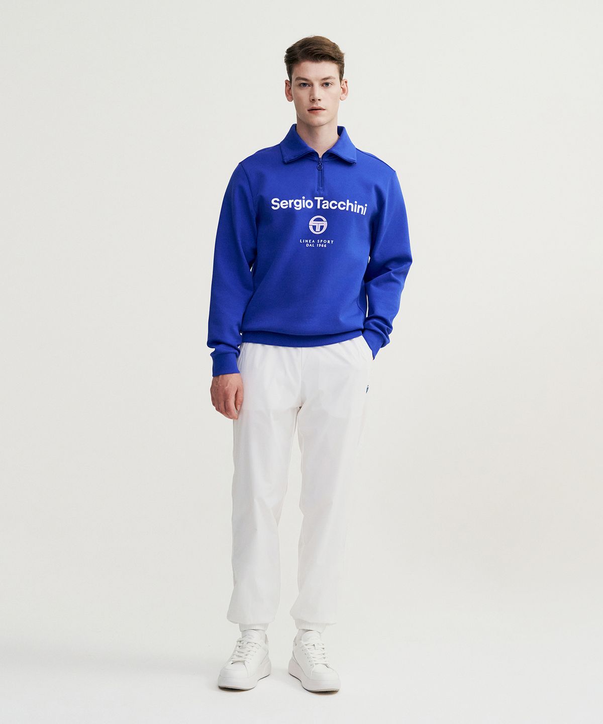 세르지오 타키니(SERGIO TACCHINI) U 고트 쿠쉬라이트 하프집업 맨투맨 (D.Blue)