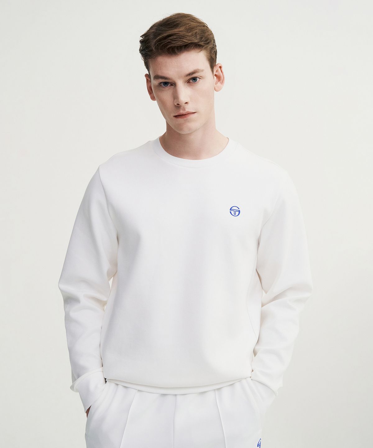 세르지오 타키니(SERGIO TACCHINI) U 고트 쿠쉬라이트 맨투맨 (White)