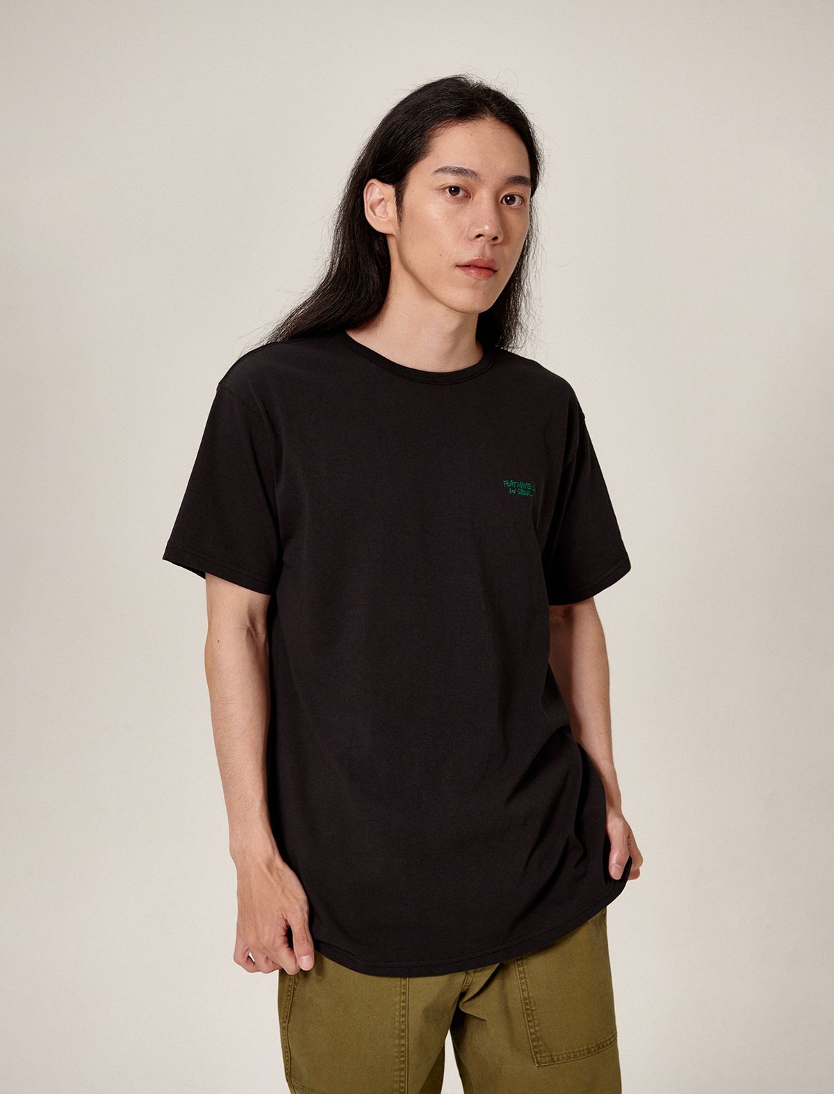 플랫웨이브 인 서울(FLATWAVE IN SEOUL) Naz Classic Logo T-Shirt Black