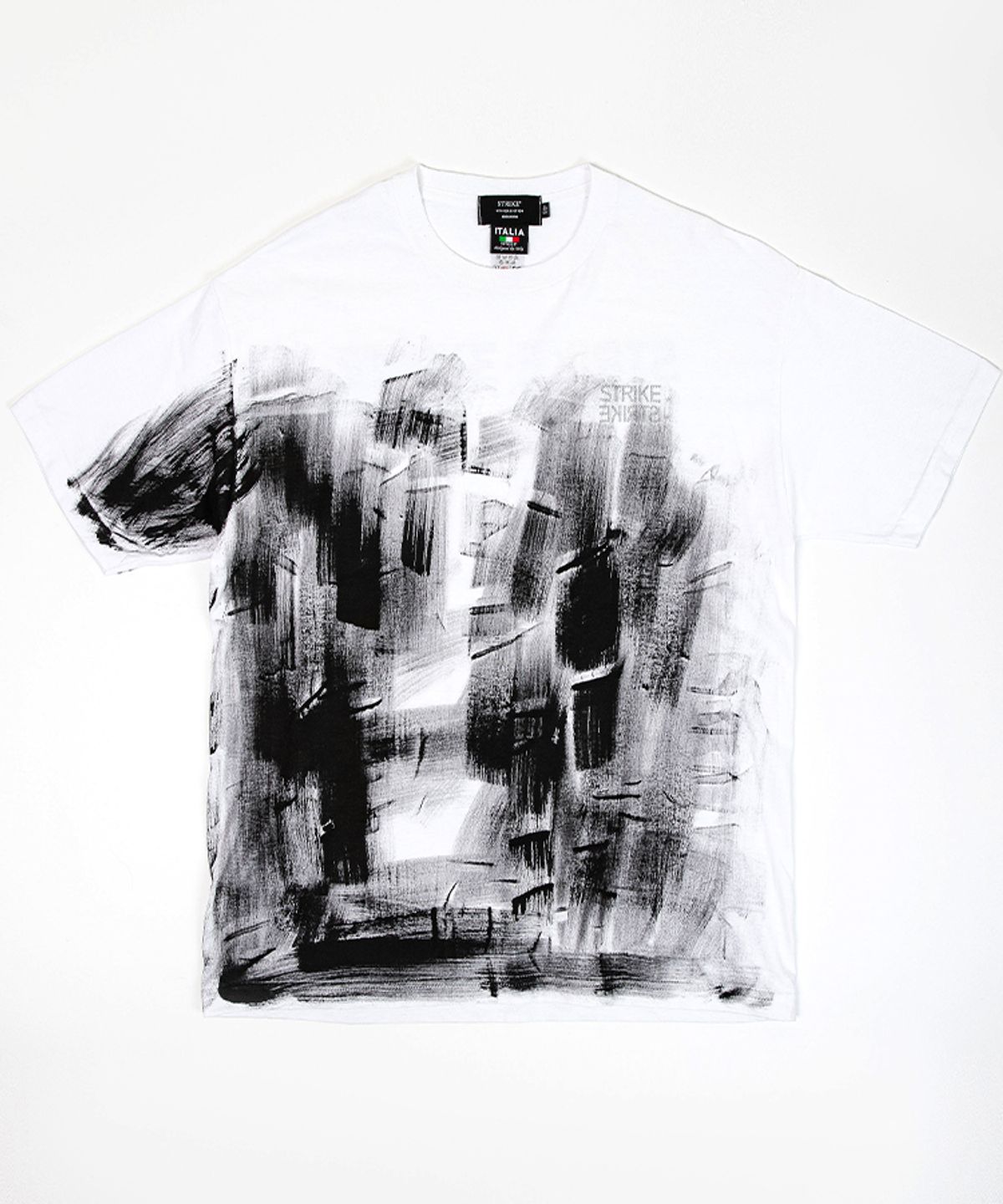 스트라이크(STRIKE) Contrast Canvas Studded T-Shirt