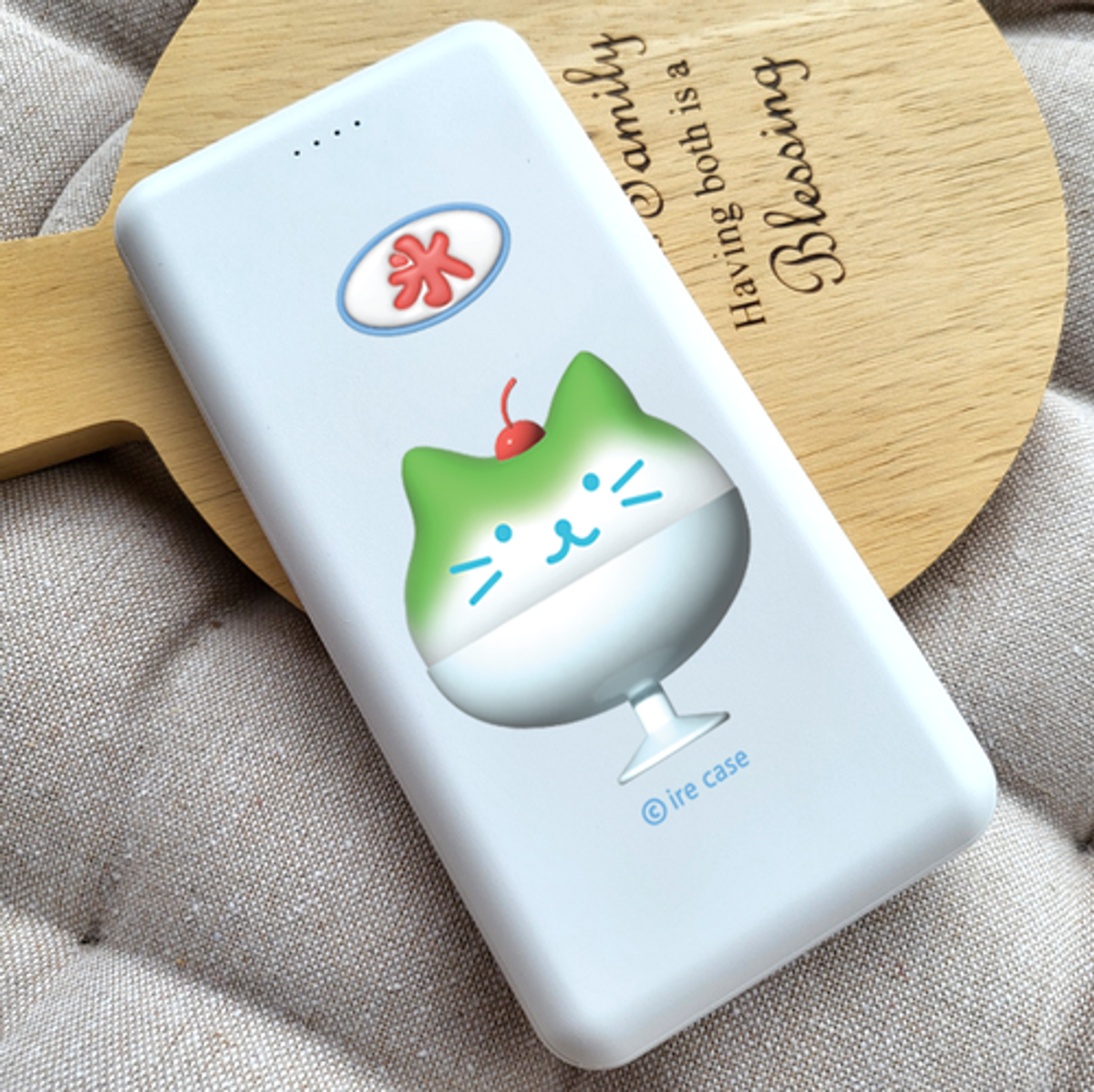 이레케이스앤굿즈(IRECASEGOODS) 고양빙수 10000 보조배터리 아이폰 갤럭시 듀얼젠더