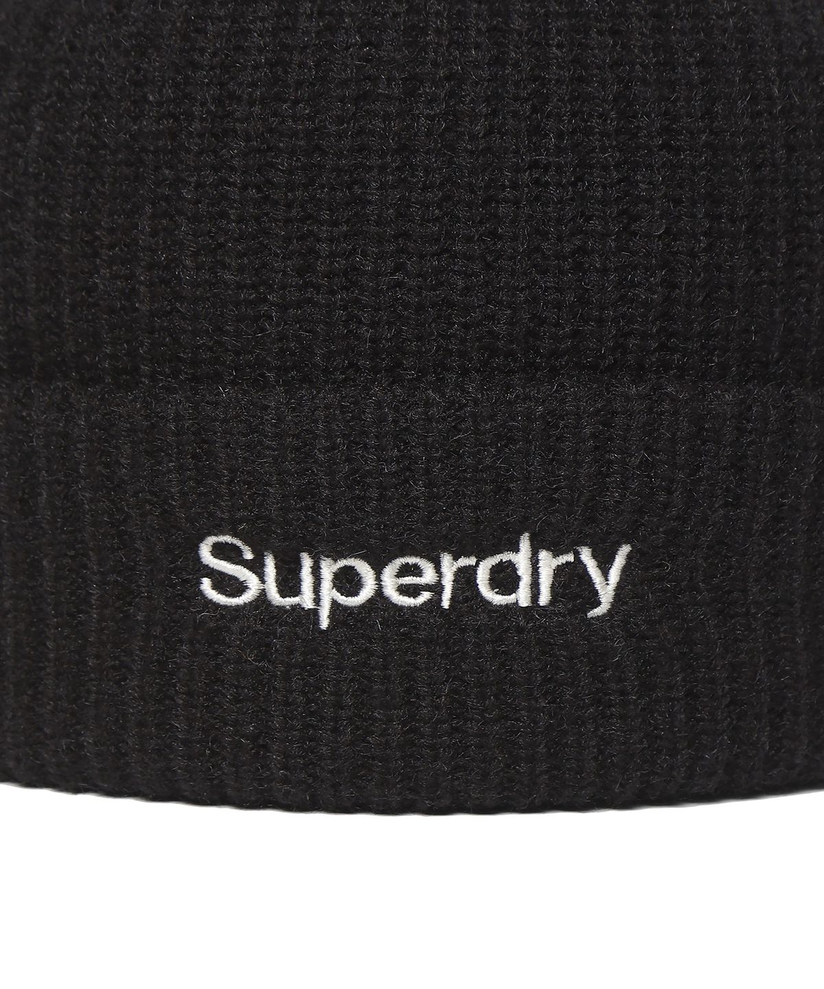 슈퍼드라이(SUPERDRY) 에센셜 베이직 로고 비니 블랙
